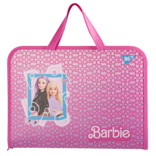 Папка-портфель YES FC на блискавці з тканинними ручками Barbie рожевий (492240) - Інтернет-магазин спільних покупок ToGether