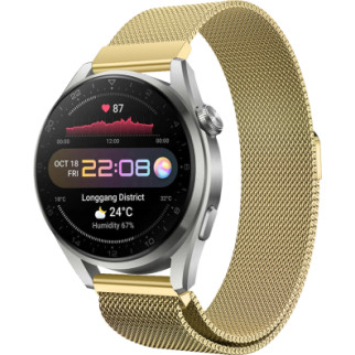 Ремінець 22 мм міланська петля BeWatch для Huawei Watch 3 / 3 Pro Золотий (1020228.2U) - Інтернет-магазин спільних покупок ToGether
