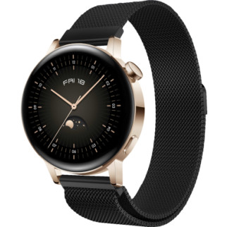 Ремінець 20 мм міланська петля BeWatch для Huawei Watch GT3 42mm Чорний (1010201.8U) - Інтернет-магазин спільних покупок ToGether