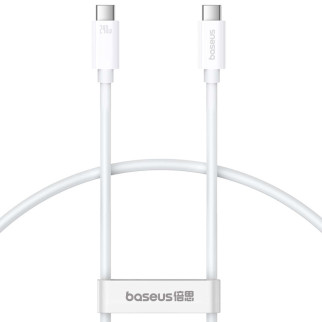 Дата кабель Baseus Superior Series 2 USB4 Full-Function Type-C to Type-C 240W (1m) (P10365200211) Moon White - Інтернет-магазин спільних покупок ToGether