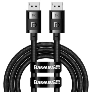Дата кабель Baseus High Definition DP 8K to DP 8K (1m) (B00633706111-00) Cluster Black - Інтернет-магазин спільних покупок ToGether
