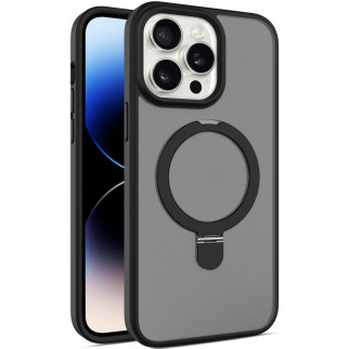 TPU+PC чохол Metal Buttons with MagSafe Colorful HQ Ring для Apple iPhone 15 Pro (6.1") Black - Інтернет-магазин спільних покупок ToGether