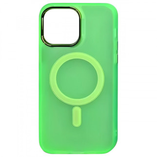 Чохол TPU+PC Lily with MagSafe для Apple iPhone 14 Pro Max (6.7") Neon Green - Інтернет-магазин спільних покупок ToGether