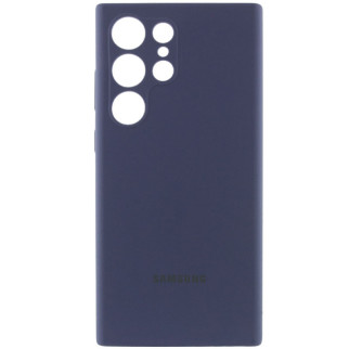 Чохол Silicone Cover Lakshmi Full Camera (AAA) with Logo для Samsung Galaxy S24 Ultra Темно-синій / Midnight blue - Інтернет-магазин спільних покупок ToGether