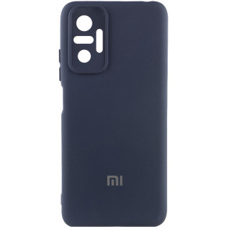 Чохол Silicone Cover Lakshmi Full Camera (AAA) with Logo для Xiaomi Redmi Note 10 Pro / 10 Pro Max Темно-синій / Midnight blue - Інтернет-магазин спільних покупок ToGether