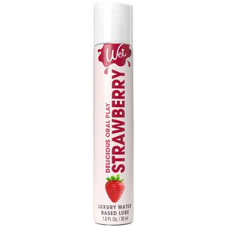 Лубрикант на водній основі Wet Oral Play Strawberry (30 мл), їстівний, без цукру - Інтернет-магазин спільних покупок ToGether