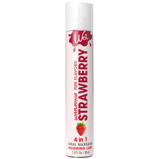 Зігрівальний лубрикант на водній основі Wet Warming Strawberry 4 in 1, без цукру (30 мл) - Інтернет-магазин спільних покупок ToGether