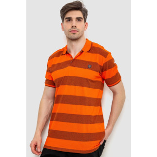Поло чоловіче в смужку, колір помаранчевий, 214R6187 - Інтернет-магазин спільних покупок ToGether
