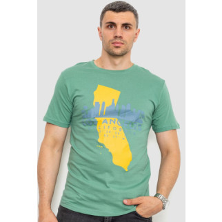 Футболка чоловіча з принтом, колір оливковий, 219R013 - Інтернет-магазин спільних покупок ToGether
