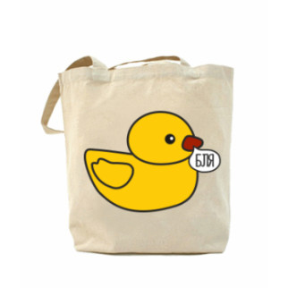 Еко-сумка, шоппер з принтом повсякденна Качка матюкатися - Інтернет-магазин спільних покупок ToGether