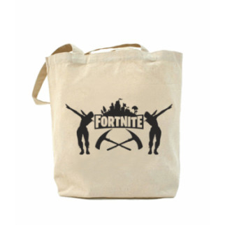 Еко-сумка, шоппер з принтом повсякденна Fortnite dancing logo - Інтернет-магазин спільних покупок ToGether