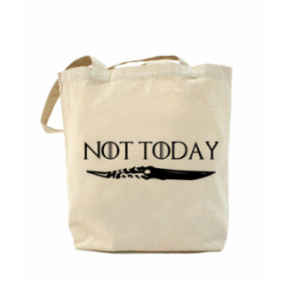 Еко-сумка, шоппер з принтом повсякденна Game of Thrones: not today - Інтернет-магазин спільних покупок ToGether