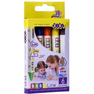 Набір кольорових воскових олівців ZiBi ZB-2483 6 кольорів - Інтернет-магазин спільних покупок ToGether
