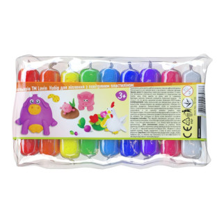 Пластилін повітряний Lovin 70136 9 кольорів - Інтернет-магазин спільних покупок ToGether