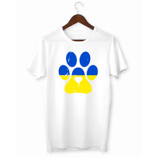 Футболка з принтом "Відбиток лапи у кольорі українського прапора" Push IT - Інтернет-магазин спільних покупок ToGether