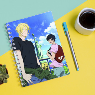 Скетчбук (Sketchbook) блокнот для малювання з принтом "Banana Fish - Бананова риба 4" - Інтернет-магазин спільних покупок ToGether