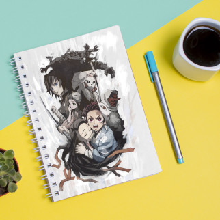 Скетчбук (Sketchbook) блокнот для малювання з принтом "Demon Slayer-Клинок, що розсікає демонів 9" - Інтернет-магазин спільних покупок ToGether