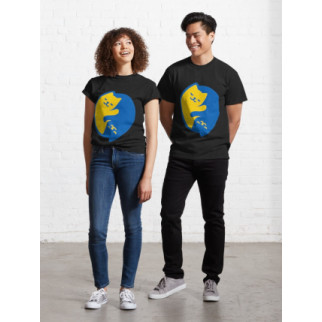 Парні футболки з принтом "Синій та жовтий коти Інь та Ян" 1 Push IT - Інтернет-магазин спільних покупок ToGether