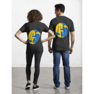Парні футболки з принтом "Синій та жовтий коти Інь та Ян" 4 Push IT - Інтернет-магазин спільних покупок ToGether