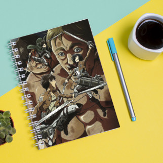 Скетчбук (Sketchbook) блокнот для малювання з принтом "Attack on Titan - Вторгнення титанів 4" - Інтернет-магазин спільних покупок ToGether