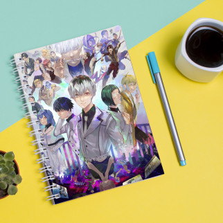 Скетчбук Sketchbook (блокнот) для малювання з принтом Tokyo Ghoul - Токійський гуль 7 - Інтернет-магазин спільних покупок ToGether