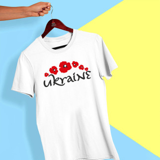 Футболка з принтом "Ukraine червоні квіти" Push IT XXXL - Інтернет-магазин спільних покупок ToGether
