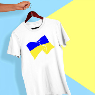 Футболка з принтом "Прапор України, що розвивається" Push IT XS - Інтернет-магазин спільних покупок ToGether