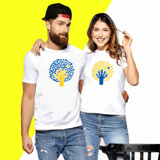 Парні футболки з принтом "Українські дерева" Push IT M - Інтернет-магазин спільних покупок ToGether