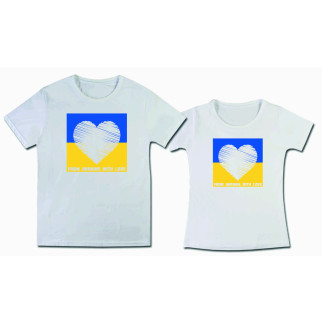Парні футболки з принтом "From Ukraine with love" Push IT - Інтернет-магазин спільних покупок ToGether