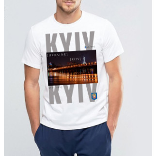 Футболка біла з патріотичним принтом "Kyiv. Киев" Push IT - Інтернет-магазин спільних покупок ToGether