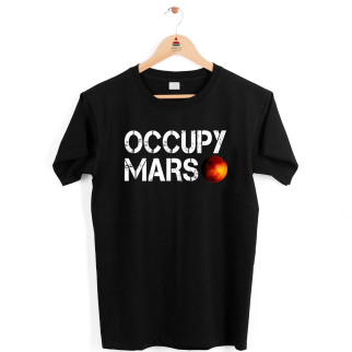 Футболка чорна з патріотичним принтом "Occupy Mars. Захопи Марс" Push IT - Інтернет-магазин спільних покупок ToGether