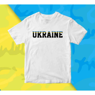 Футболка біла з патріотичним принтом "Ukraine. Україна " Push IT XS - Інтернет-магазин спільних покупок ToGether