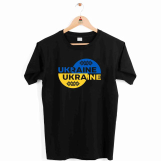 Футболка чорна з патріотичним принтом "Ukraune" Push IT XS - Інтернет-магазин спільних покупок ToGether