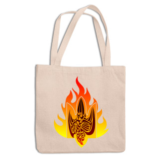 Еко-сумка, шоппер, повсякденна з патріотичним принтом «Герб України. Сокіл у вогні». Пітріотичний шопер - Інтернет-магазин спільних покупок ToGether