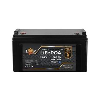 Акумулятор LP LiFePO4 25,6V - 100 Ah (2560Wh) (BMS 80A/80А) пластик Smart BT - Інтернет-магазин спільних покупок ToGether