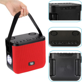 Bluetooth-колонка TG545DK RED з 2-ма мікрофонами + ліхтар, Звук, Світло та Мікрофони в Одному - Інтернет-магазин спільних покупок ToGether