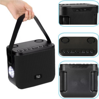 Мультимедійна Bluetooth-колонка TG545DK Black: Потужний Звук, Спікерфон, Радіо та Ліхтар у Комплекті - Інтернет-магазин спільних покупок ToGether