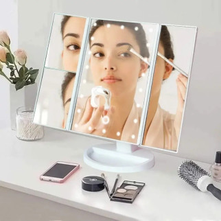 Косметичне потрійне LED дзеркало з підсвіткою Magnifying Mirror - Інтернет-магазин спільних покупок ToGether