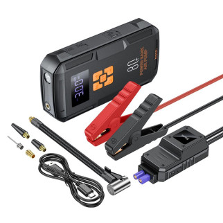 Універсальна Мобільна Батарея Hoco QS2 Air Pump/Jump Starter/Power Bank(8000mAh), - Інтернет-магазин спільних покупок ToGether