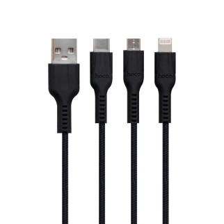 Кабель USB Hoco U31 Benay 3 in 1 Сharging, - Інтернет-магазин спільних покупок ToGether
