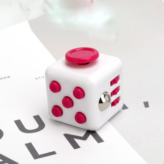 Кубик антистрес Fidget Cube 14125 3.5х3.5х4 см білий з рожевим - Інтернет-магазин спільних покупок ToGether