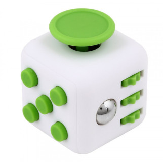 Кубик антистрес Fidget Cube 14127 білий з зеленим - Інтернет-магазин спільних покупок ToGether
