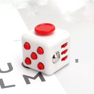Кубик антистрес Fidget Cube 14132 3.5х3.5х4 см білий з червоним - Інтернет-магазин спільних покупок ToGether