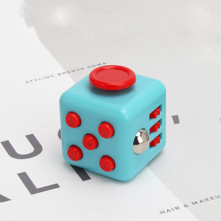 Кубик антистрес Fidget Cube 14133 3.5х3.5х4 см блакитний з червоним - Інтернет-магазин спільних покупок ToGether