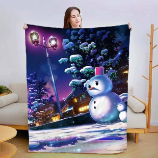 Плед 3D новорічний Снігова атмосфера 3143_A 15141 160х200 см - Інтернет-магазин спільних покупок ToGether