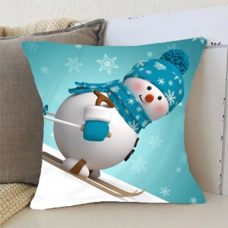 Подушка 3D новорічна Сніговичок 3178_D 15372 35х35 см - Інтернет-магазин спільних покупок ToGether
