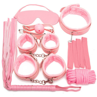 Еротичний набір БДСМ для рольових ігор 5979 7 предметів рожевий - Інтернет-магазин спільних покупок ToGether