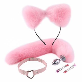 Еротичний набір БДСМ для рольових ігор 14259 5 предметів рожевий - Інтернет-магазин спільних покупок ToGether