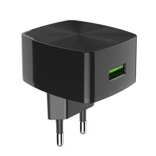 Мережевий зарядний пристрій HOCO C70A Cutting-edge single port QC3.0 charger Black (6931474706638) - Інтернет-магазин спільних покупок ToGether