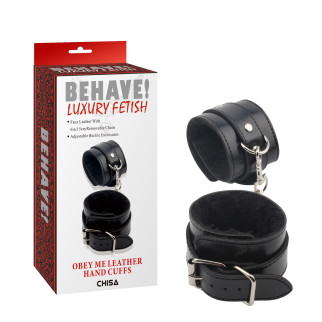 Наручники - Behave! Obey Me Leather Hand Cuffs 18+ - Інтернет-магазин спільних покупок ToGether